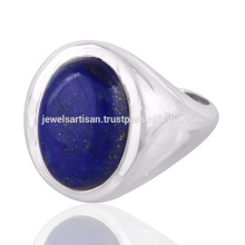 Natural Lapis Gemstone 925 Sterling Silver Ring